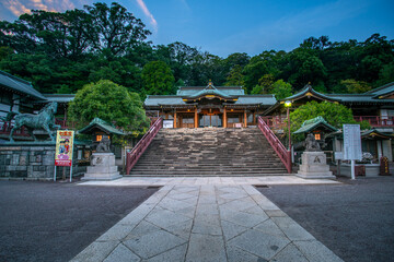 Nagasaki, Japan - November 14, 2024 - Scene of Suwa Shrine, the major Shinto shrine of Nagasaki...