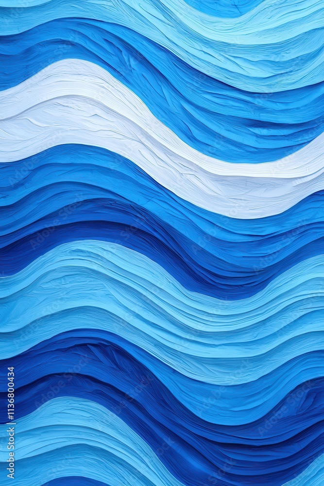 Poster abstract waves of blue in varying shades create a soothing and artistic display of texture and color
