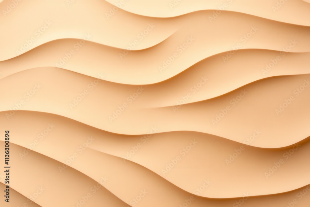 Aufkleber abstract wave pattern in soft beige tones, creating a serene and modern aesthetic.
