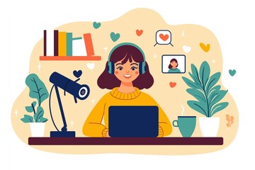Young Asian Woman Influencer Shopping Online for Small Business Marketing Using Generative AI
