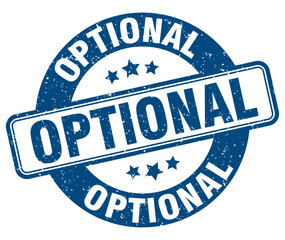 OPTIONAL STAMP ISOLATED ON WHITE BACKGROUND