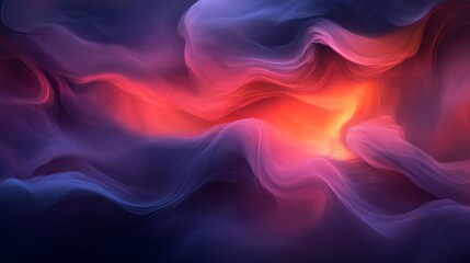 Fototapeta premium Abstract Wavy Colorful Nebula Design Art