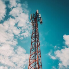 Naklejka premium Tower against cloudy sky