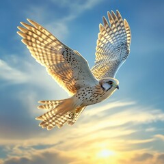 Fototapeta premium Kestrel in blue sky