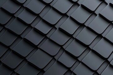 Textured black surface featuring an intricate pattern of overlapping squares, creating a modern aesthetic.