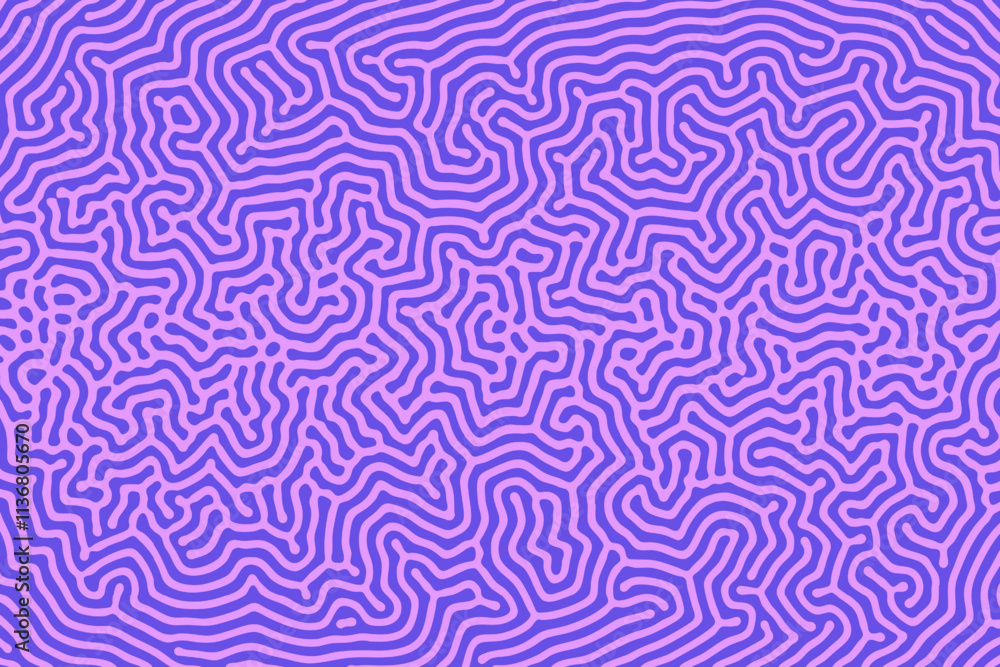 Poster crazy psychedelic surreal pattern vector violet shades exotic abstract background. microorganism str
