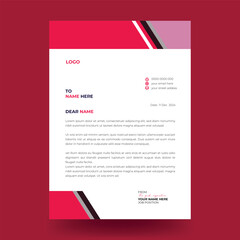 Corporate modern letterhead design template. creative modern letterhead design template for your project.