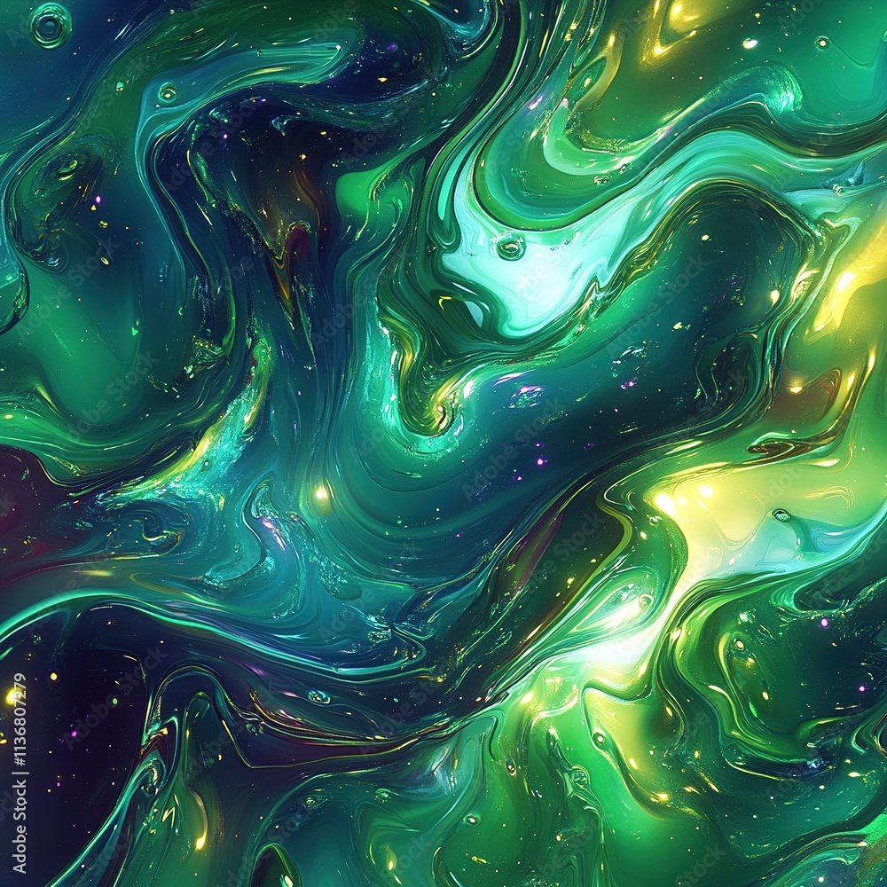 Aufkleber swirling abstract art digital creation colorful pattern cosmic environment vibrant viewpoint fluid c