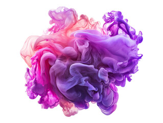 A mass of pink and purple pieces, isolated on a transparent background, ideal for abstract, colorful, or design-themed visuals.
