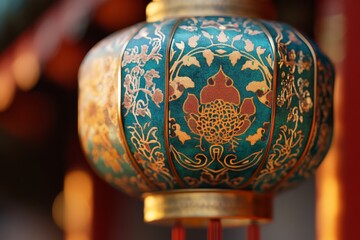 Intricate Yi Peng Lantern Close-Up