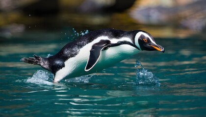 Obraz premium penguin standing on the water