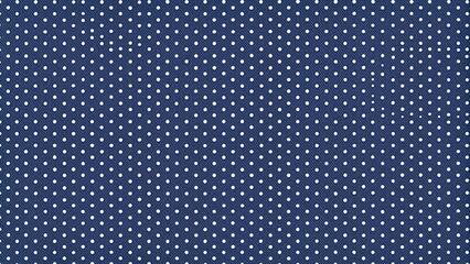 Bird's-Eye View Navy Blue Fabric with White Polka Dot Pattern, Textile Design, Geometric Concept, Polka Dots, Fabric Texture, Navy Blue