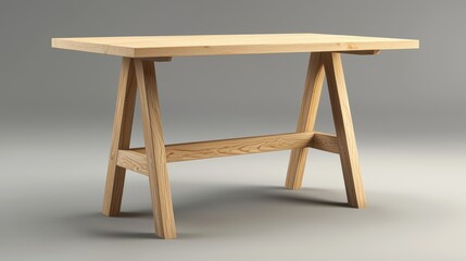 Minimalist Wooden Table with Clean Lines and Modern Design Suitable for Home or Office Use, Perfect Addition for Contemporary Interior Spaces