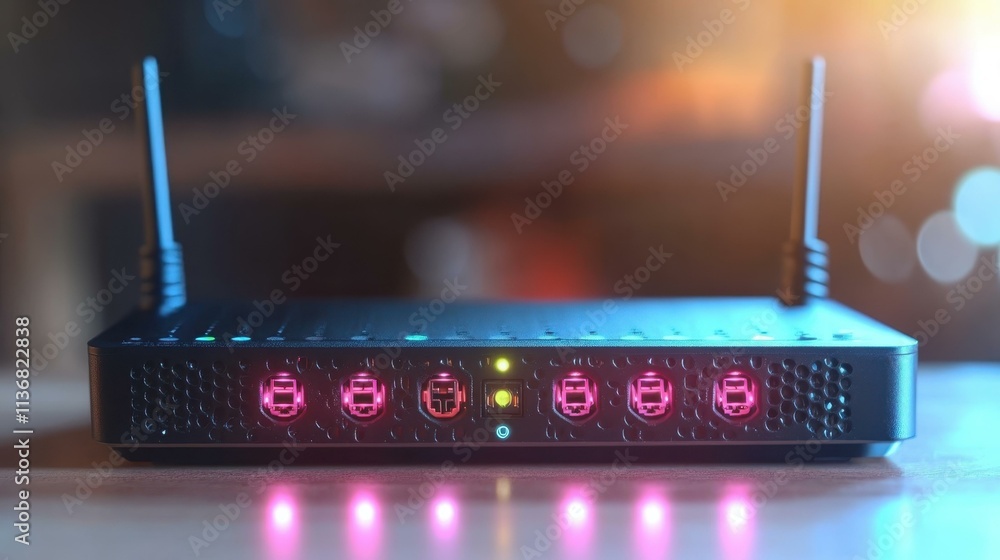 Poster gaming equipment gaming router - router optimized for low latency and high-speed internet for gaming
