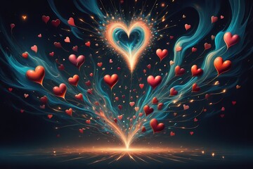 heart shaped fireworks