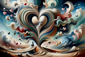 abstract fractal design, Surrealism abstraction love and dream choice