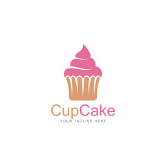 cupcake icon vector logo design template