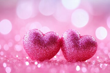 Obraz premium Pink Hearts Background for Valentine's Day