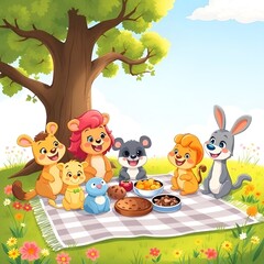 Obraz premium animals in the park