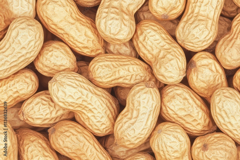 Poster Pattern texture of creamy peanut paste with rich nutty flavor and smooth consistency