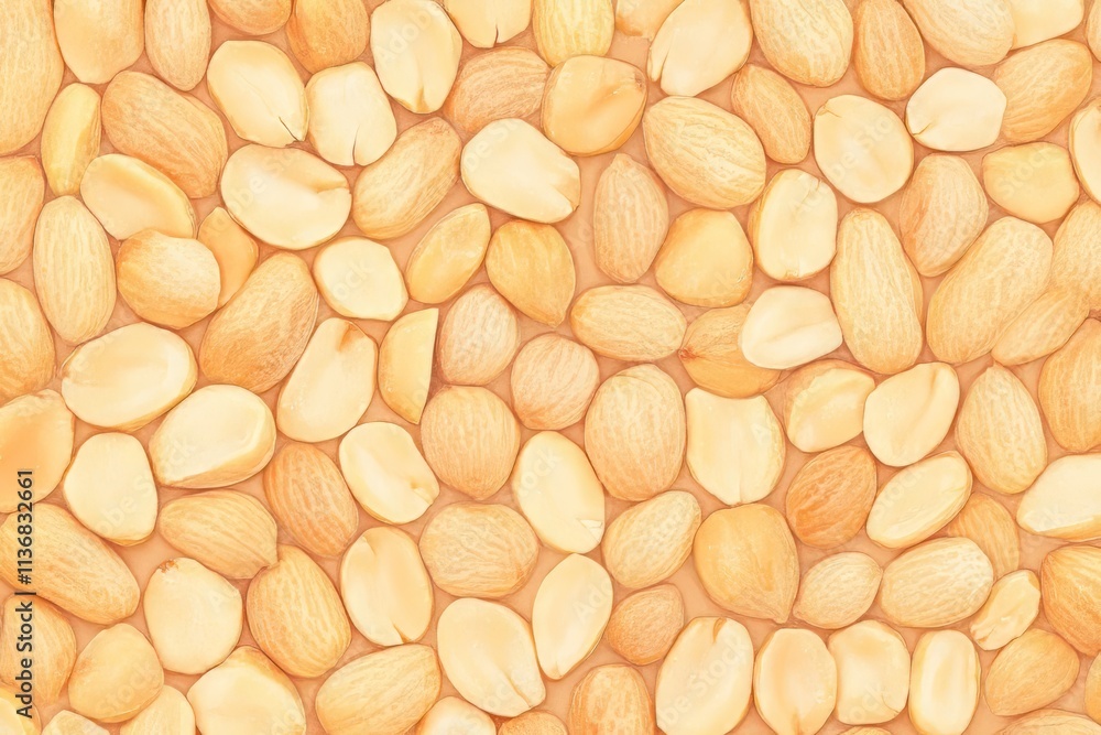 Poster Texture pattern of creamy peanut paste showcasing smooth and rich consistency in a natural arrangement