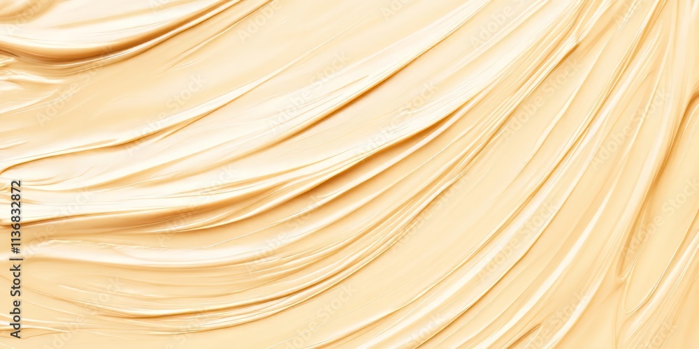 Aufkleber Brightly colored pattern texture of creamy peanut paste with clean shadows and smooth swirls