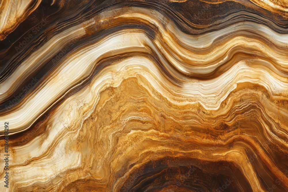 Poster elegant polished wood texture featuring warm tones and flowing patterns suitable for design and deco
