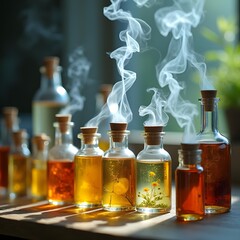 Enchanting Essences: Unlabelled Perfume Bottles Reveal a Kaleidoscope of Scents