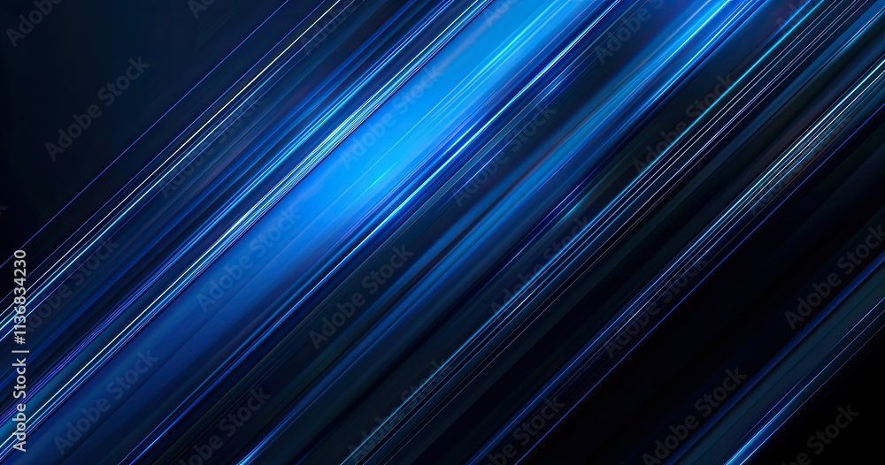 Poster abstract blue lines creating a dynamic, modern background effect.