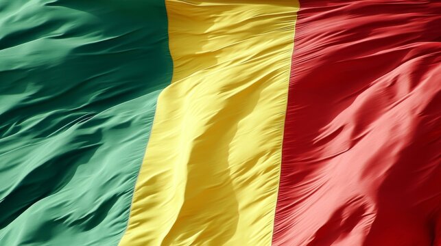 Malian flag with green yellow red vertical stripes AR 169