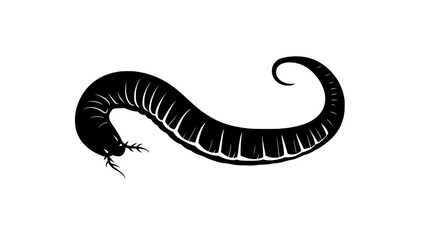 Fototapeta premium The body of an Ascaris worm, showing its smooth, cylindrical shape and tapered ends, Animal Digital Art