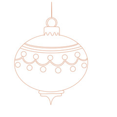 Christmas ornament outline illustration