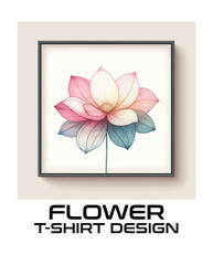 Flower Vector T Shirt Design