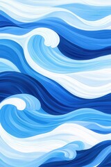 Fototapeta premium Vibrant abstract representation of ocean waves in shades of blue, creating a calming and dynamic visual experience.