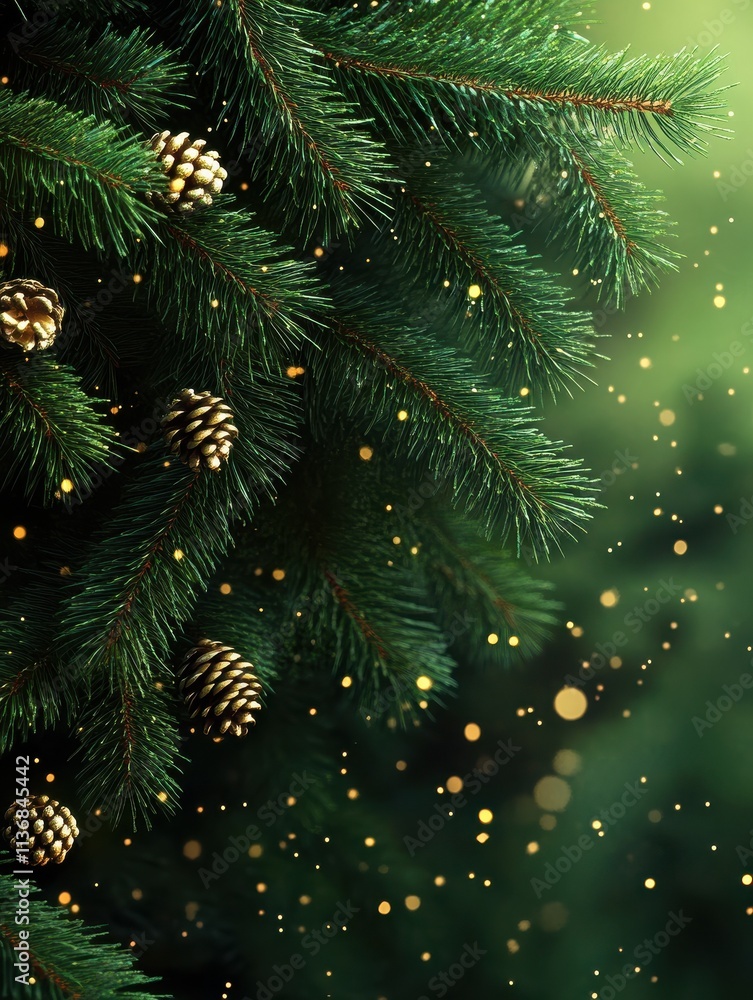 Canvas Prints christmas tree branches background