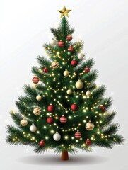 Fototapeta premium Christmas tree on a transparent background