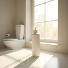 Fototapeta premium Radiant Renewal: The Mystery Behind Unlabeled Body Lotion