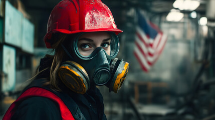 Pollution site with women professional photograph 