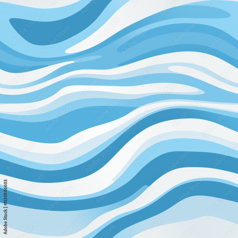 Poster abstract waves delicate thin lines in varying shades of a single color create a unique pattern