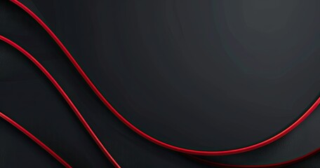 Abstract design featuring smooth red lines on a dark background for modern aesthetics.