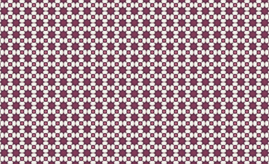 Repeating Geometric Pattern: Burgundy and Off-White Rounded Squares