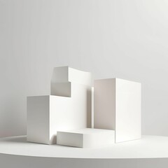white background, podium, abstract  - 16