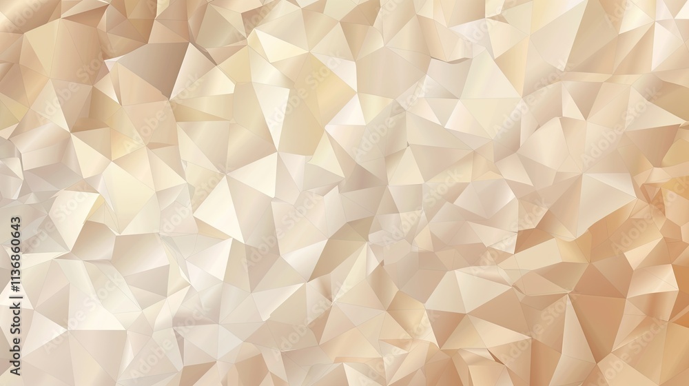 Poster abstract geometric background with soft, warm tones and a faceted texture.