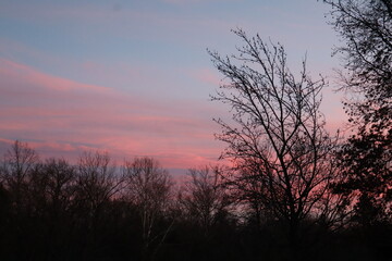 Fototapeta premium View of the evening sky December 13, 2024 in Ashburn, Virginia
