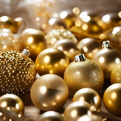 Merry Christmas, balls, lights, goldo - 40