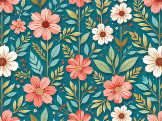 seamless pattern with flowers