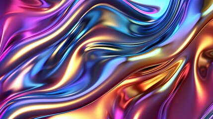 Fototapeta premium Colorful, flowing abstract design with vibrant gradients and smooth textures.