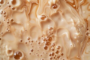  Milk tea or light brown coffee liquid texture. Image illustrated food for advertisement
