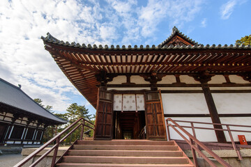 Obraz premium Ancient Toshodai-ji Buddhist temple founded in AD 759, UNESCO World Heritage Site in Nara, Japan
