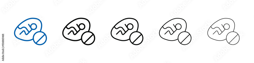 Poster abortion of fetus icon outline vector logo for web ui